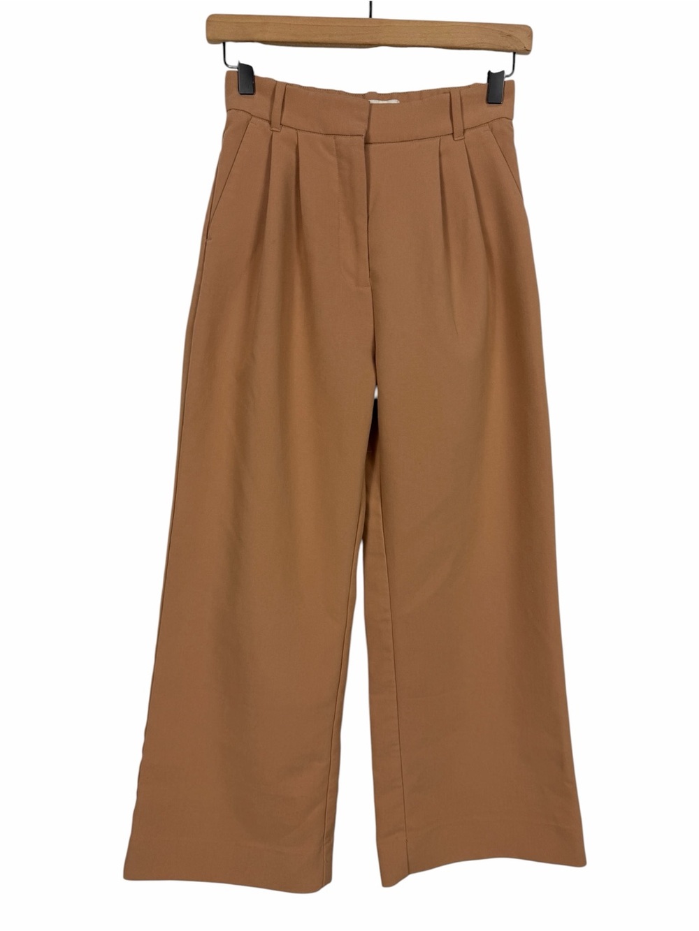 Abercrombie & Fitch Sloane Wide Leg Pants High Rise Tan Size 0XS - Picture 2 of 8